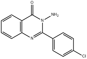 3-amino-2-(4-chlorophenyl)-3,4-dihydroquinazolin-4-one Struktur