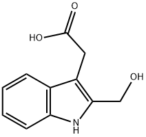 2-(2-(Hydroxymethyl)-1H-indol-3-yl)acetic acid Struktur