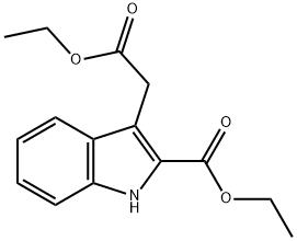 3-(2-乙氧基-2-氧乙基)-1H-吲哚-2-羧酸乙酯, 63158-60-1, 结构式