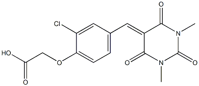 2-[2-chloro-4-[(1,3-dimethyl-2,4,6-trioxo-1,3-diazinan-5-ylidene)methyl]phenoxy]acetic acid