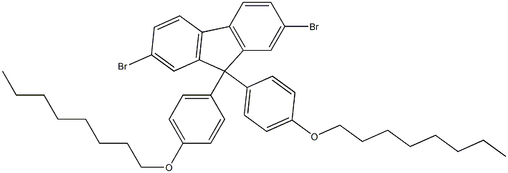 9H-Fluorene, 2,7-dibromo-9,9-bis[4-(octyloxy)phenyl]-, 634558-40-0, 结构式