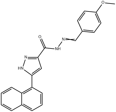 (E)-N-(4-methoxybenzylidene)-3-(naphthalen-1-yl)-1H-pyrazole-5-carbohydrazide Structure