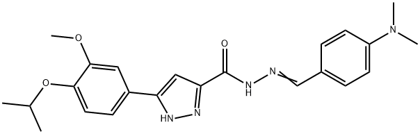 (E)-N-(4-(dimethylamino)benzylidene)-3-(4-isopropoxy-3-methoxyphenyl)-1H-pyrazole-5-carbohydrazide|