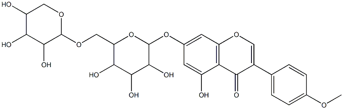 5-hydroxy-3-(4-methoxyphenyl)-7-[3,4,5-trihydroxy-6-[(3,4,5-trihydroxyoxan-2-yl)oxymethyl]oxan-2-yl]oxy-chromen-4-one, 63770-91-2, 结构式
