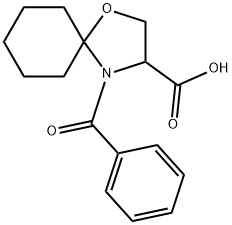 4-Benzoyl-1-oxa-4-azaspiro[4.5]decane-3-carboxylic acid Struktur