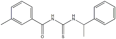3-methyl-N-{[(1-phenylethyl)amino]carbonothioyl}benzamide Structure