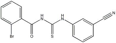2-bromo-N-{[(3-cyanophenyl)amino]carbonothioyl}benzamide Structure