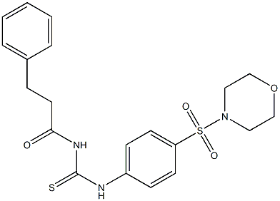 N-({[4-(4-morpholinylsulfonyl)phenyl]amino}carbonothioyl)-3-phenylpropanamide Structure
