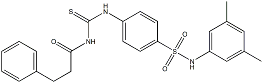 N-{[(4-{[(3,5-dimethylphenyl)amino]sulfonyl}phenyl)amino]carbonothioyl}-3-phenylpropanamide Structure