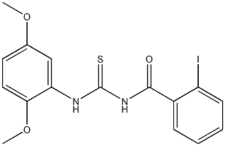 N-{[(2,5-dimethoxyphenyl)amino]carbonothioyl}-2-iodobenzamide Structure
