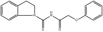 N-(2,3-dihydro-1H-indol-1-ylcarbonothioyl)-2-phenoxyacetamide 结构式