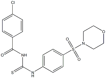 4-chloro-N-({[4-(4-morpholinylsulfonyl)phenyl]amino}carbonothioyl)benzamide Structure