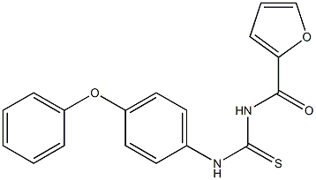 N-{[(4-phenoxyphenyl)amino]carbonothioyl}-2-furamide 结构式