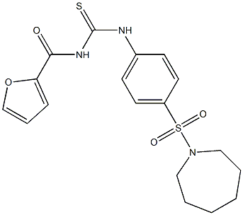 N-({[4-(1-azepanylsulfonyl)phenyl]amino}carbonothioyl)-2-furamide Structure