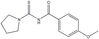 4-methoxy-N-(1-pyrrolidinylcarbonothioyl)benzamide Struktur