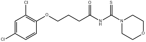 4-(2,4-dichlorophenoxy)-N-(4-morpholinylcarbonothioyl)butanamide Structure