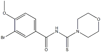 3-bromo-4-methoxy-N-(4-morpholinylcarbonothioyl)benzamide Structure