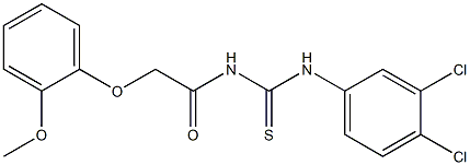 N-{[(3,4-dichlorophenyl)amino]carbonothioyl}-2-(2-methoxyphenoxy)acetamide Structure