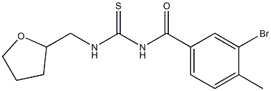 3-bromo-4-methyl-N-{[(tetrahydro-2-furanylmethyl)amino]carbonothioyl}benzamide Structure