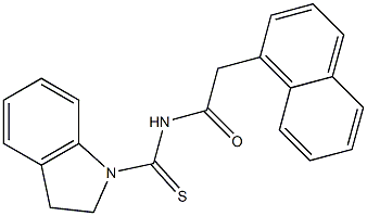 N-(2,3-dihydro-1H-indol-1-ylcarbonothioyl)-2-(1-naphthyl)acetamide Structure