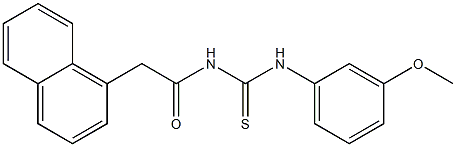 N-{[(3-methoxyphenyl)amino]carbonothioyl}-2-(1-naphthyl)acetamide Structure