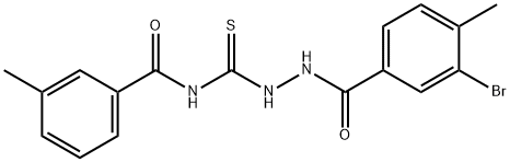N-[[(3-bromo-4-methylbenzoyl)amino]carbamothioyl]-3-methylbenzamide Structure