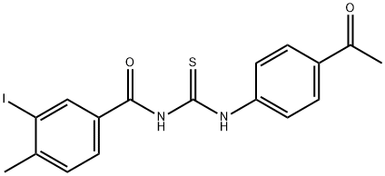 N-{[(4-acetylphenyl)amino]carbonothioyl}-3-iodo-4-methylbenzamide|