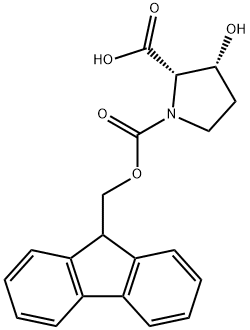 FMOC-顺式-3-羟基-L-脯氨酸, 648930-78-3, 结构式