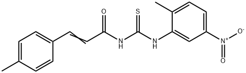 N-{[(2-methyl-5-nitrophenyl)amino]carbonothioyl}-3-(4-methylphenyl)acrylamide Structure