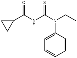 N-{[ethyl(phenyl)amino]carbonothioyl}cyclopropanecarboxamide 结构式