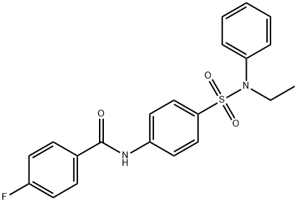 N-(4-{[ethyl(phenyl)amino]sulfonyl}phenyl)-4-fluorobenzamide Structure