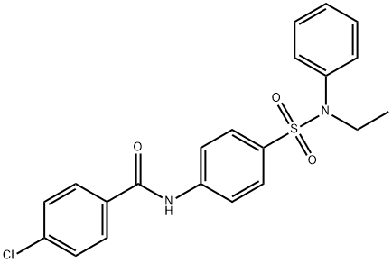 4-chloro-N-(4-{[ethyl(phenyl)amino]sulfonyl}phenyl)benzamide 结构式