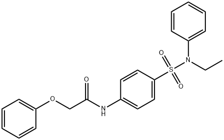N-(4-{[ethyl(phenyl)amino]sulfonyl}phenyl)-2-phenoxyacetamide 结构式