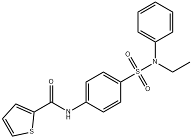 N-(4-{[ethyl(phenyl)amino]sulfonyl}phenyl)-2-thiophenecarboxamide Structure