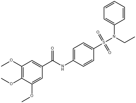 N-(4-{[ethyl(phenyl)amino]sulfonyl}phenyl)-3,4,5-trimethoxybenzamide 结构式