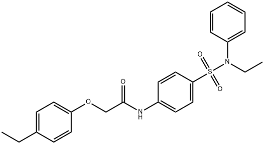 2-(4-ethylphenoxy)-N-(4-{[ethyl(phenyl)amino]sulfonyl}phenyl)acetamide Struktur