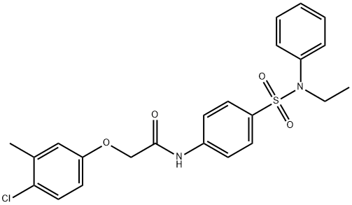 2-(4-chloro-3-methylphenoxy)-N-(4-{[ethyl(phenyl)amino]sulfonyl}phenyl)acetamide Structure