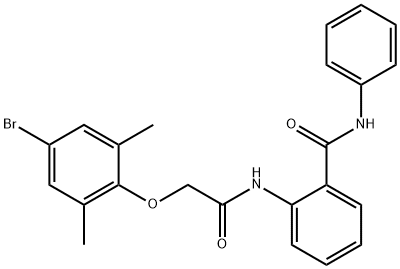 2-{[(4-bromo-2,6-dimethylphenoxy)acetyl]amino}-N-phenylbenzamide Structure