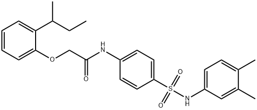 2-(2-sec-butylphenoxy)-N-(4-{[(3,4-dimethylphenyl)amino]sulfonyl}phenyl)acetamide Structure