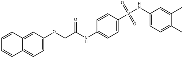 N-(4-{[(3,4-dimethylphenyl)amino]sulfonyl}phenyl)-2-(2-naphthyloxy)acetamide Structure