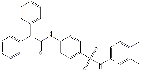 N-(4-{[(3,4-dimethylphenyl)amino]sulfonyl}phenyl)-2,2-diphenylacetamide Structure