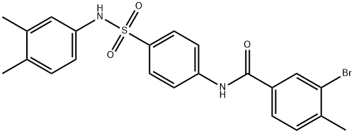 3-bromo-N-(4-{[(3,4-dimethylphenyl)amino]sulfonyl}phenyl)-4-methylbenzamide Structure