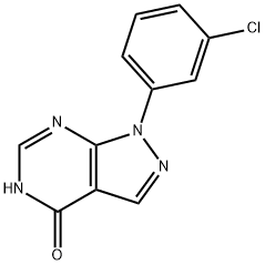 4H-Pyrazolo[3,4-d]pyrimidin-4-one, 1-(3-chlorophenyl)-1,5-dihydro- Struktur