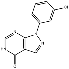 4H-Pyrazolo[3,4-d]pyrimidin-4-one, 1-(3-chlorophenyl)-1,5-dihydro- Structure