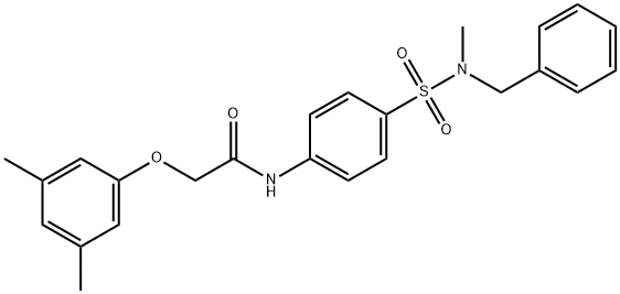 N-[4-[benzyl(methyl)sulfamoyl]phenyl]-2-(3,5-dimethylphenoxy)acetamide Structure