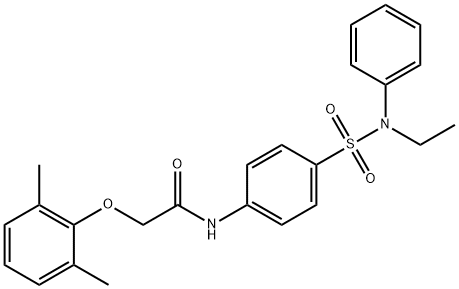 2-(2,6-dimethylphenoxy)-N-(4-{[ethyl(phenyl)amino]sulfonyl}phenyl)acetamide Struktur