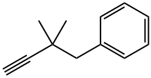 (2,2-ジメチルブト-3-イン-1-イル)ベンゼン 化学構造式