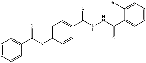 N-[4-[[(2-bromobenzoyl)amino]carbamoyl]phenyl]benzamide Struktur