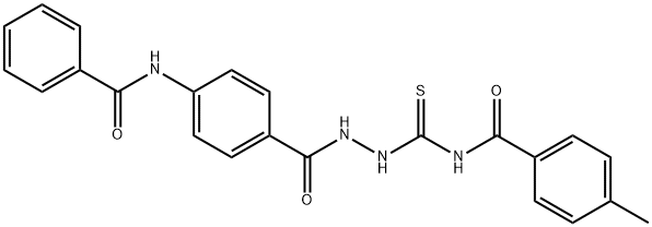 N-[[(4-benzamidobenzoyl)amino]carbamothioyl]-4-methylbenzamide Structure