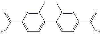 4-(4-carboxy-2-iodo-phenyl)-3-iodo-benzoic acid Structure